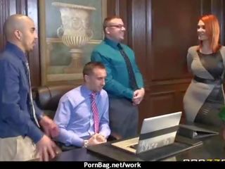 Concupiscent Big-tit MILF fucks employee's big-dick in the office 6